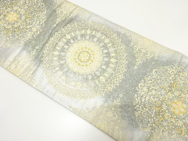 JAPANESE KIMONO / FUKURO OBI / SILK / WOVEN FLORAL GARDEN IN VENICE